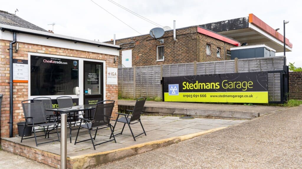 Stedmans Garage on Arundel Road, Worthing, behind the Esso garage on the A27